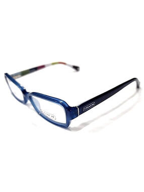 Coach HC6010 Quinn 5028 Blue Rectangle Eyeglasses 50-16 135 New